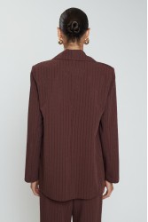 MIX AND MATCH Lucia Blazer Bordeaux Μπορντώ Σακάκι με Στρας